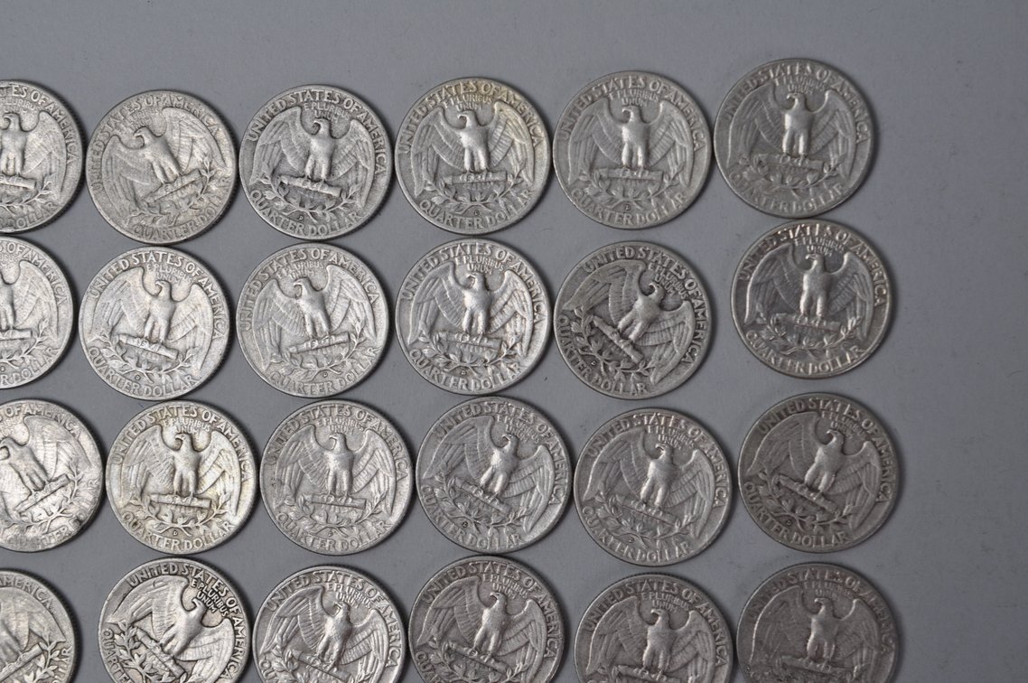 1950, 1956-1958, 1963 US Silver Quarters, photo 8 of 10