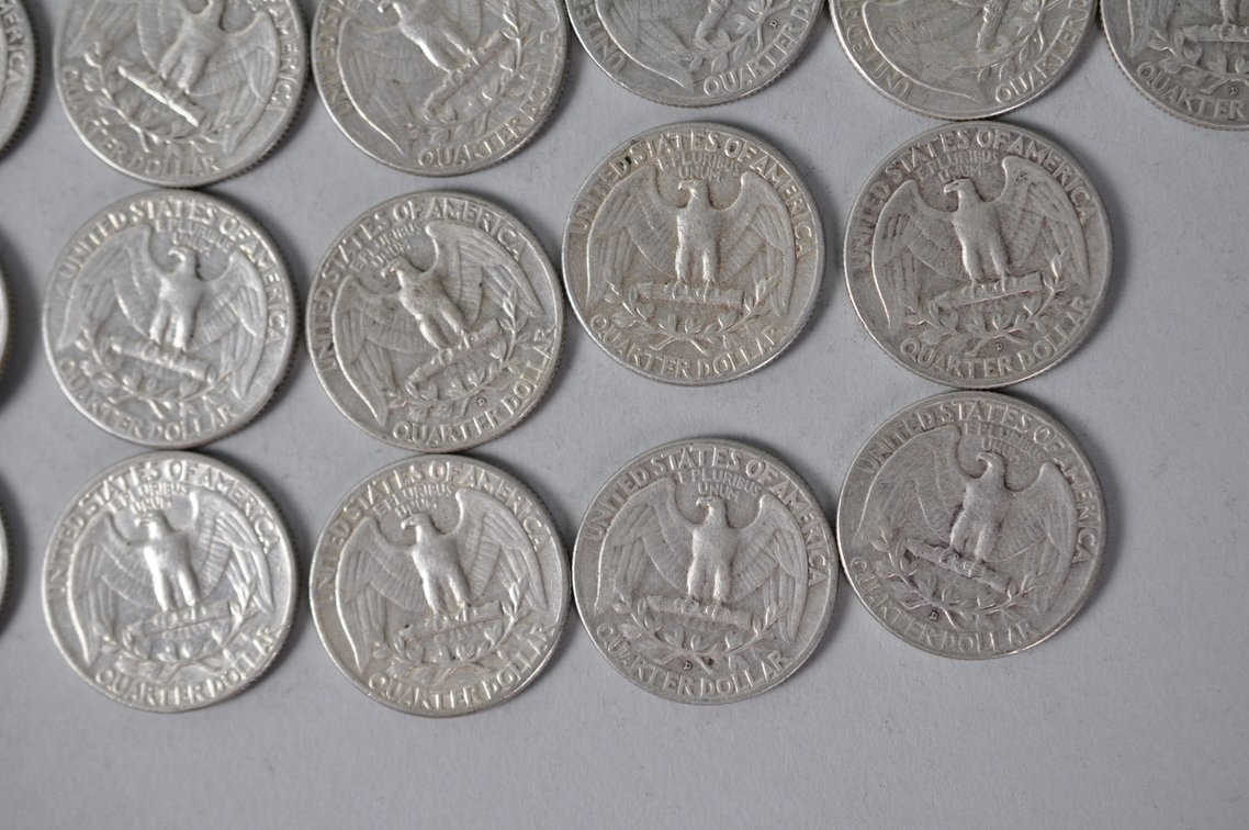 1961-1962 US Silver Quarters, photo 11 of 11