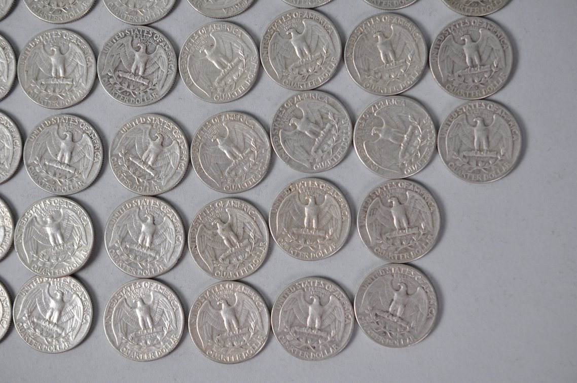 1961-1962 US Silver Quarters, photo 10 of 11