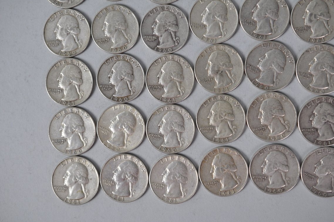 1961-1962 US Silver Quarters, photo 4 of 11