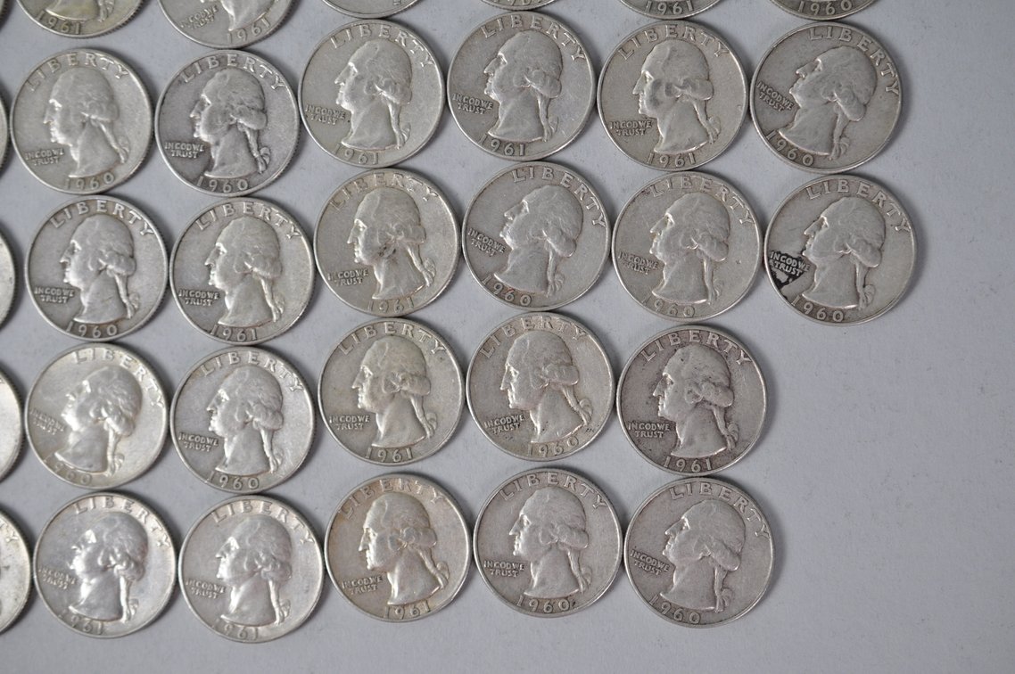 1961-1962 US Silver Quarters, photo 5 of 11
