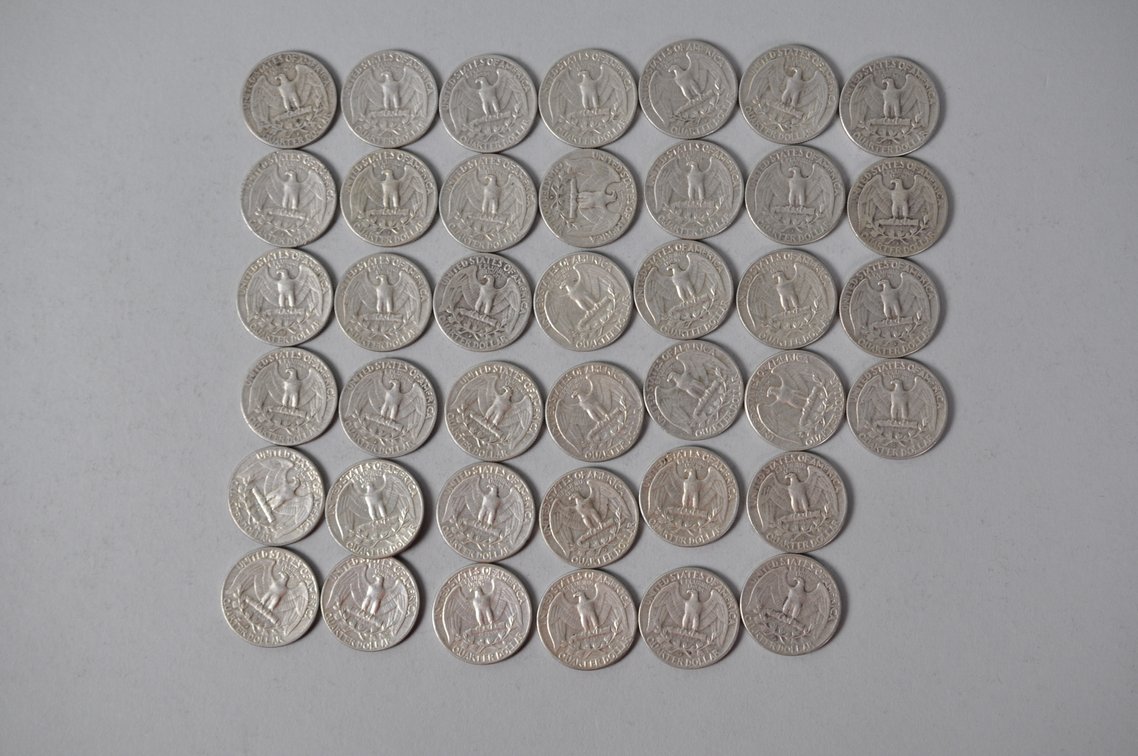 1961-1962 US Silver Quarters, photo 6 of 11