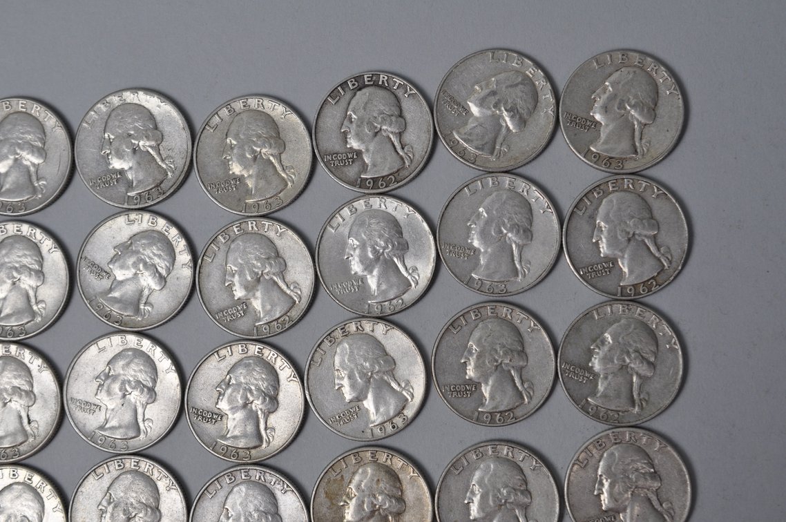 1962-1963 US Silver Quarters, photo 3 of 5