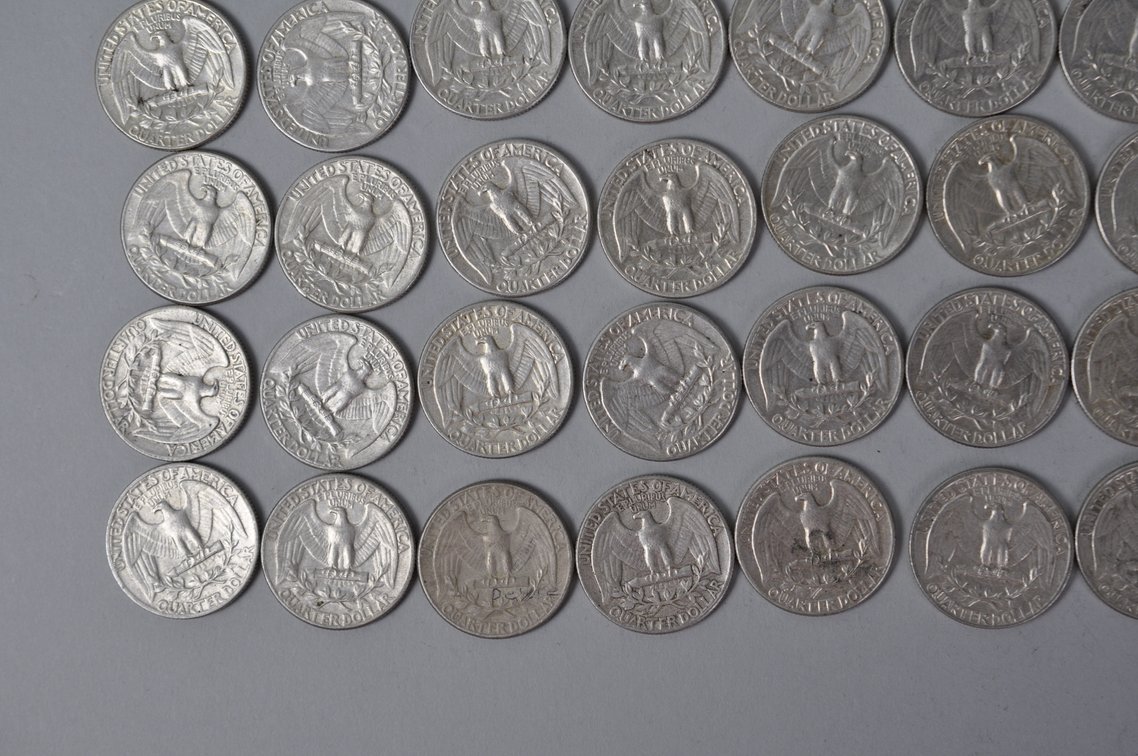 1964 US Silver Quarters, photo 10 of 11