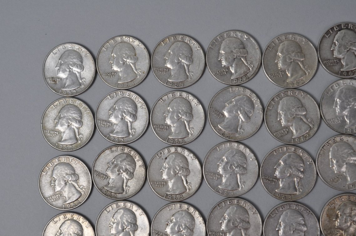 1962-1963 US Silver Quarters, photo 2 of 5