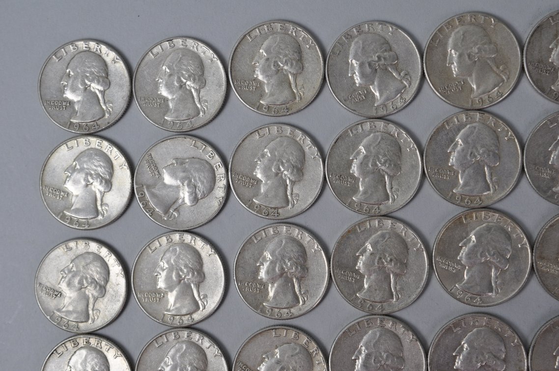 1964 US Silver Quarters, photo 3 of 11