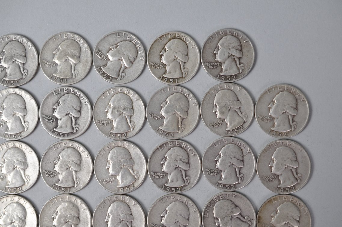 1951-1953 US Silver Quarters, photo 3 of 10