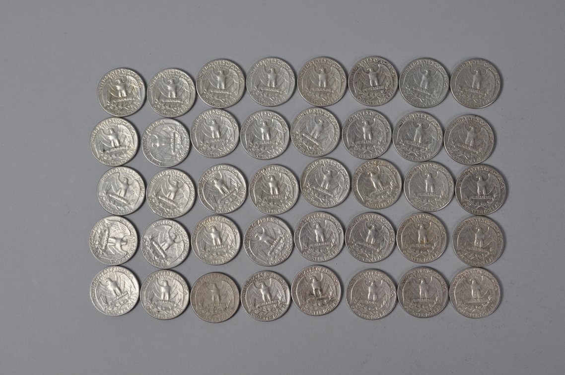 1964 US Silver Quarters, photo 7 of 11