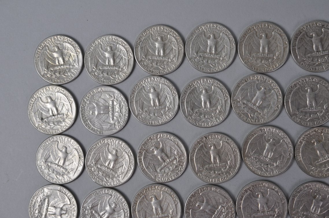 1964 US Silver Quarters, photo 8 of 11