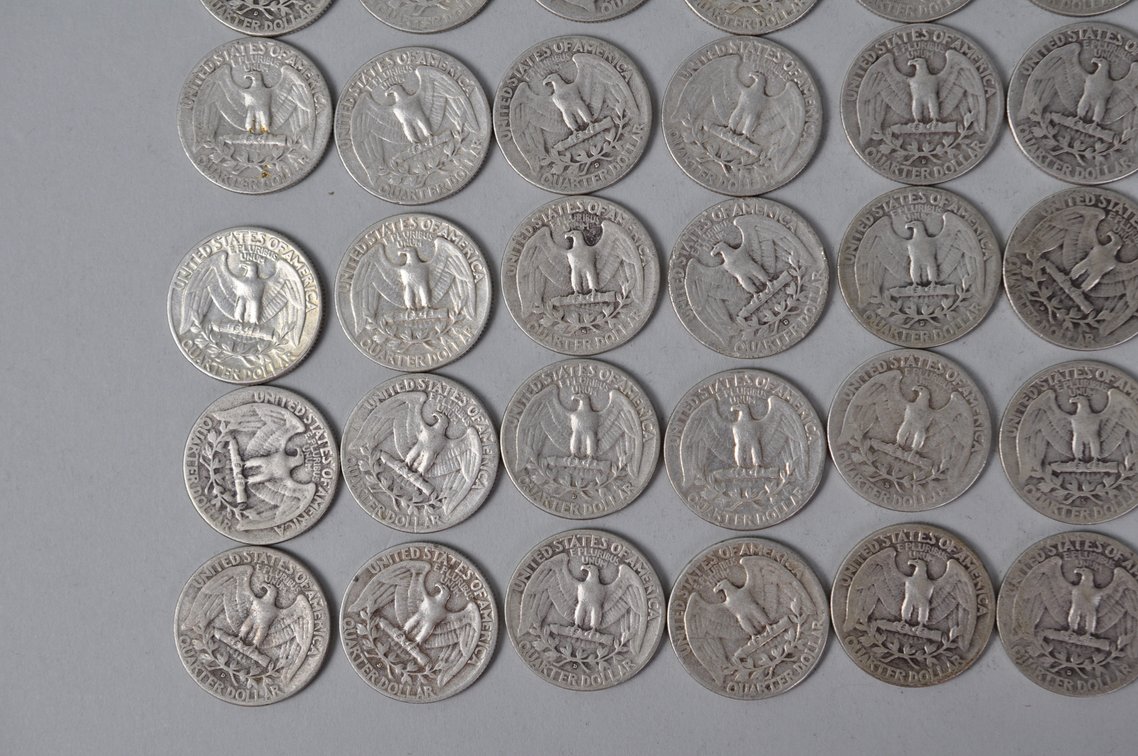 1951-1953 US Silver Quarters, photo 9 of 10