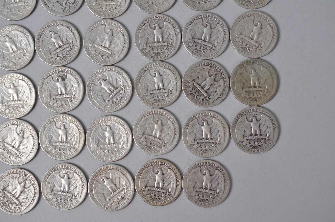 1951-1953 US Silver Quarters, photo 10 of 10
