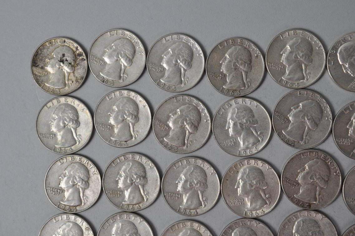 US Silver Quarters, photo 2 of 10