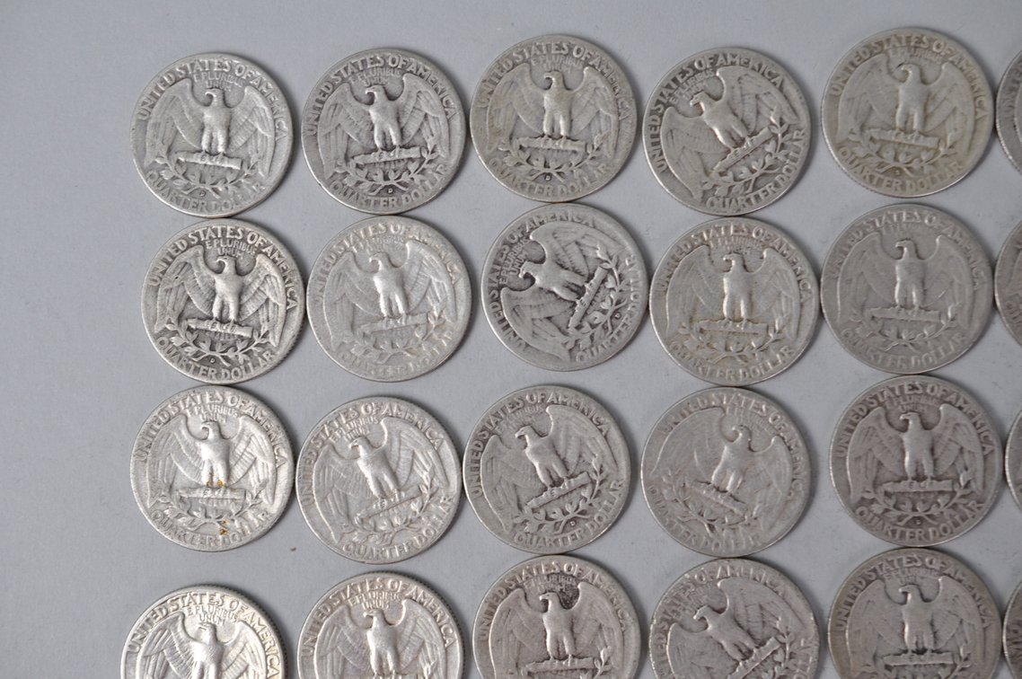 1951-1953 US Silver Quarters, photo 7 of 10