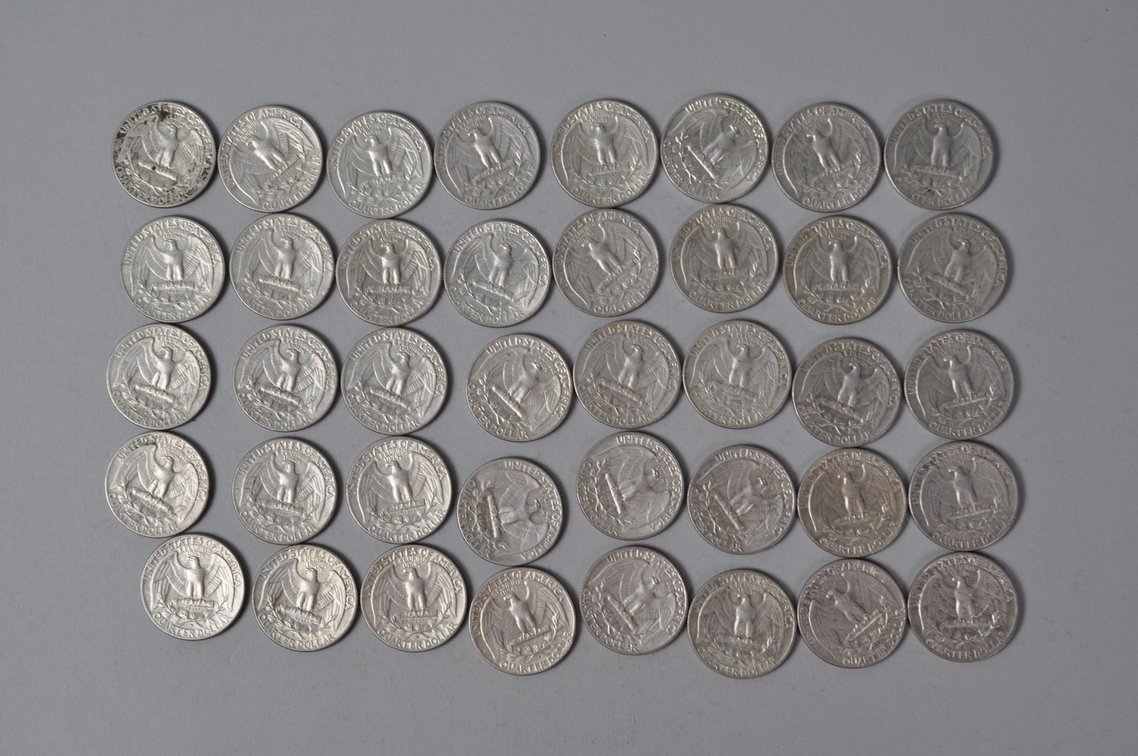 US Silver Quarters, photo 6 of 10