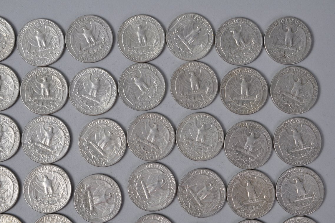 US Silver Quarters, photo 8 of 10