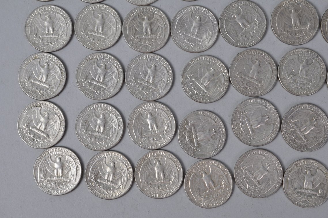 US Silver Quarters, photo 9 of 10