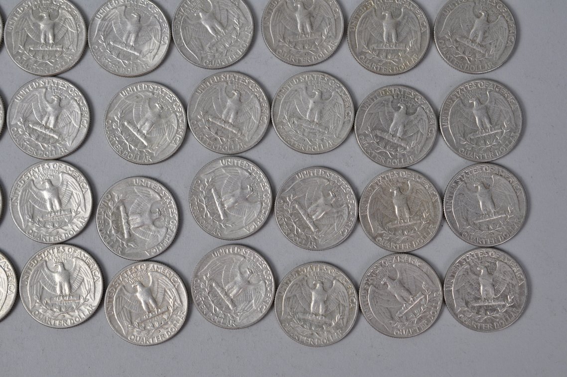 US Silver Quarters, photo 10 of 10