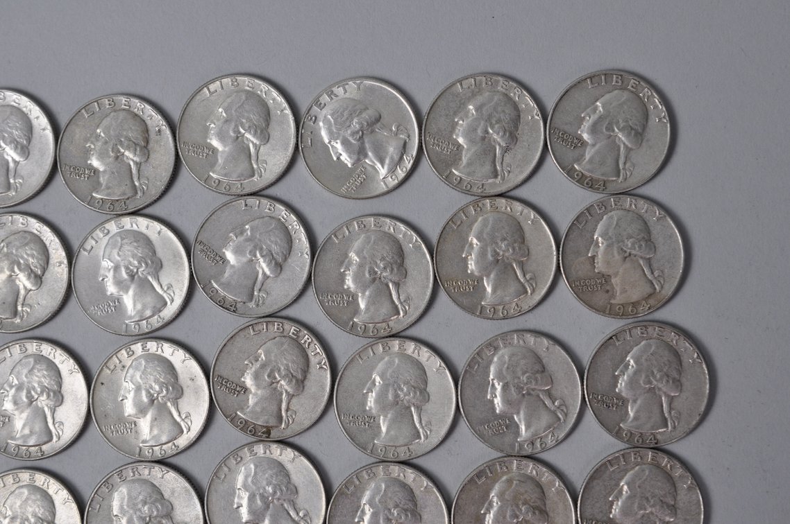 US Silver Quarters, photo 3 of 10