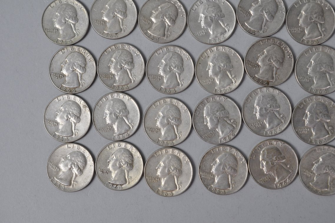 US Silver Quarters, photo 4 of 10