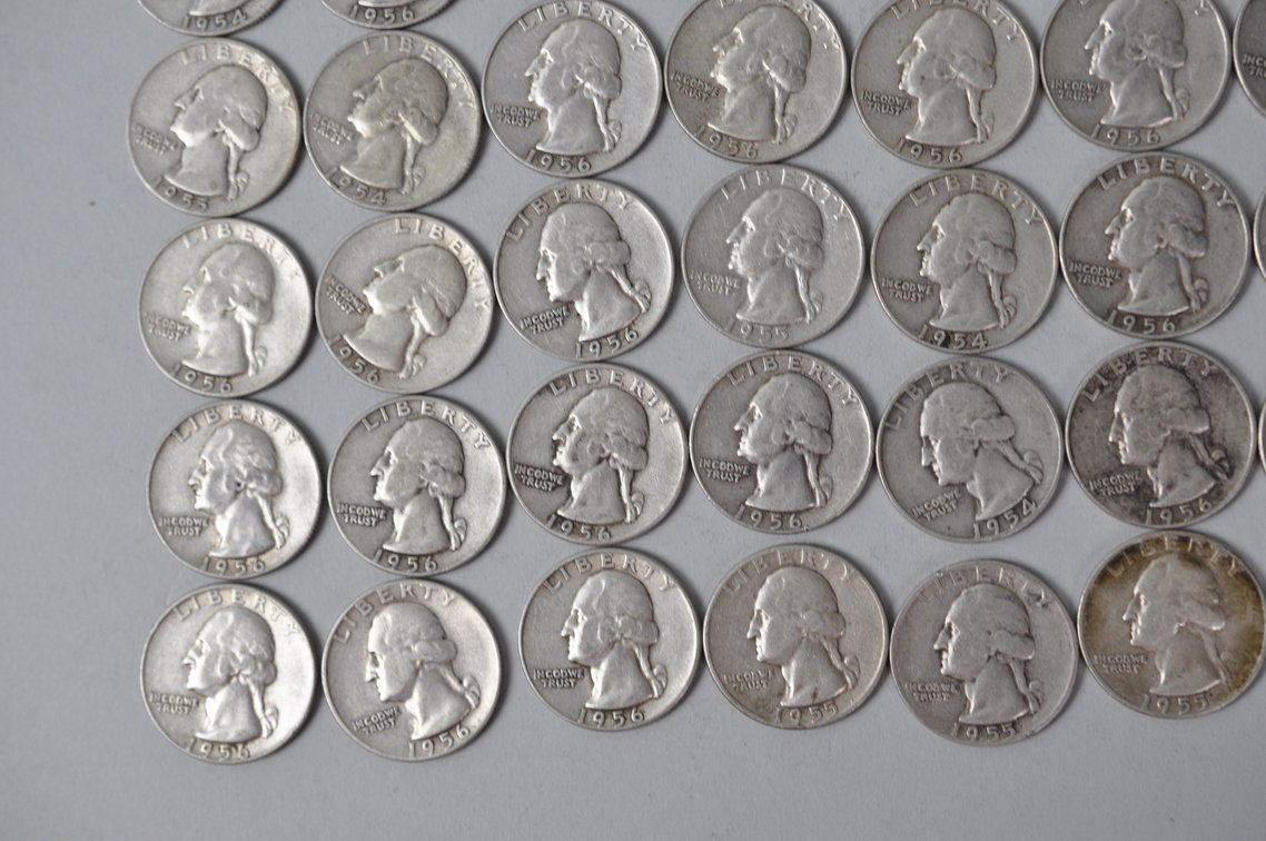 1954-1956 US Silver Quarters, photo 4 of 10