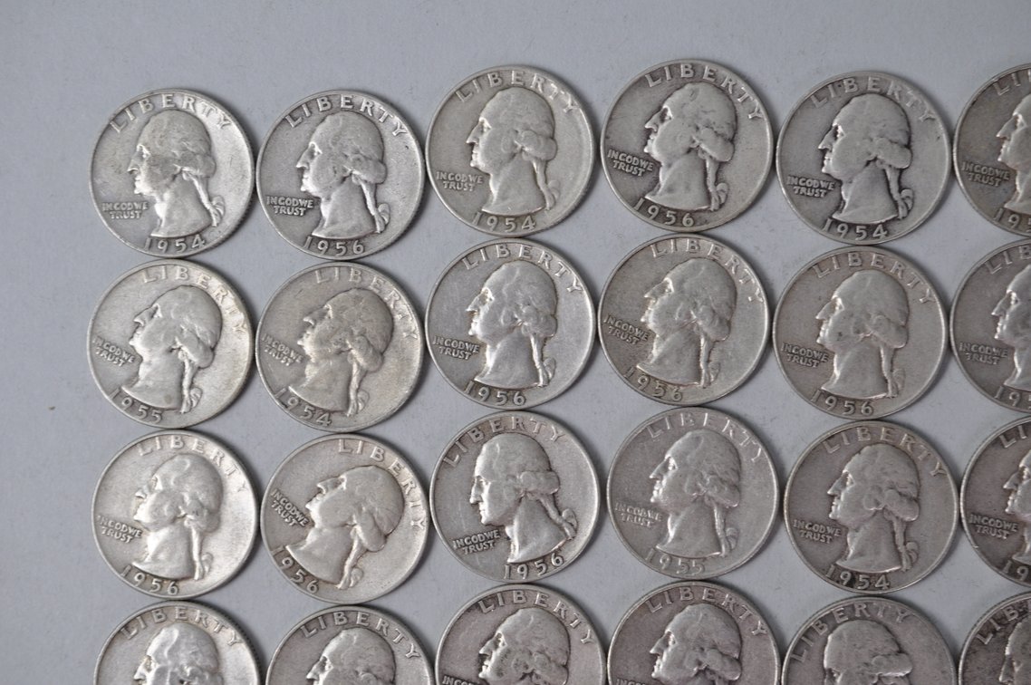 1954-1956 US Silver Quarters, photo 2 of 10