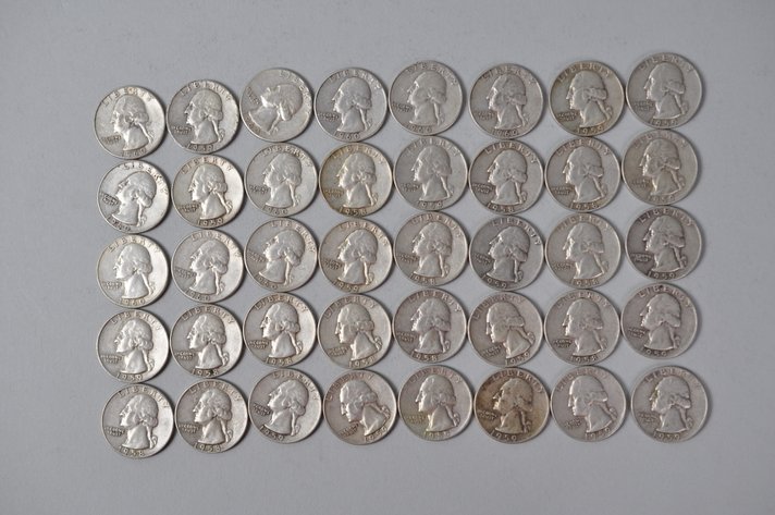 1958-1960 US Silver Quarters