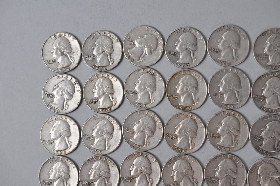 1958-1960 US Silver Quarters, photo 2 of 11