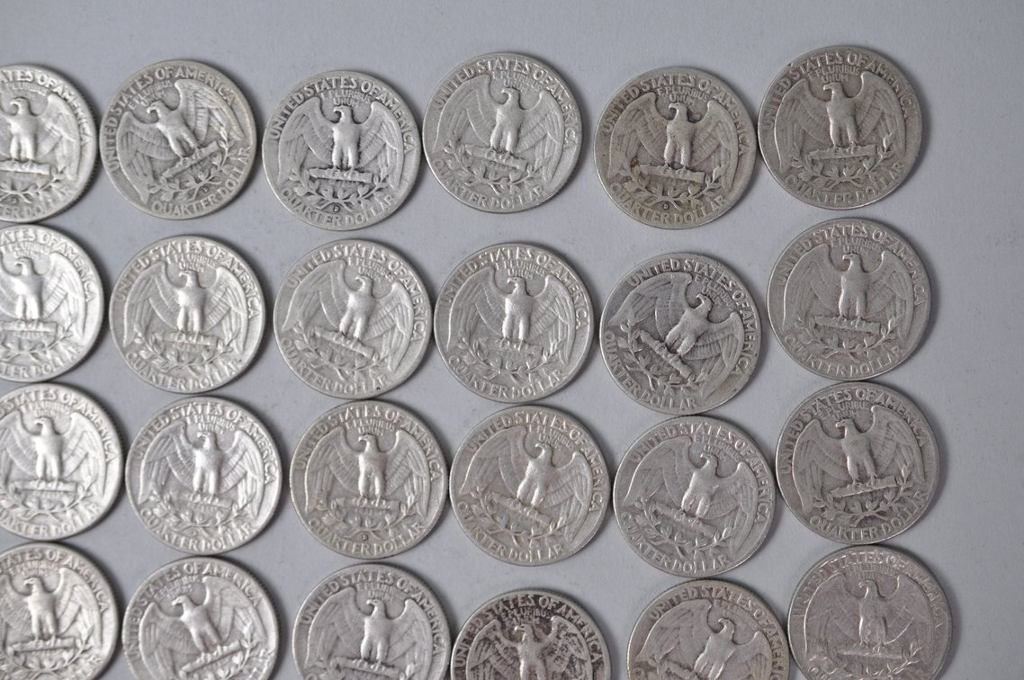 1954-1956 US Silver Quarters, photo 8 of 10