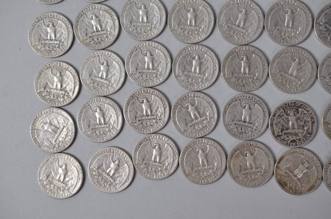 1954-1956 US Silver Quarters, photo 9 of 10