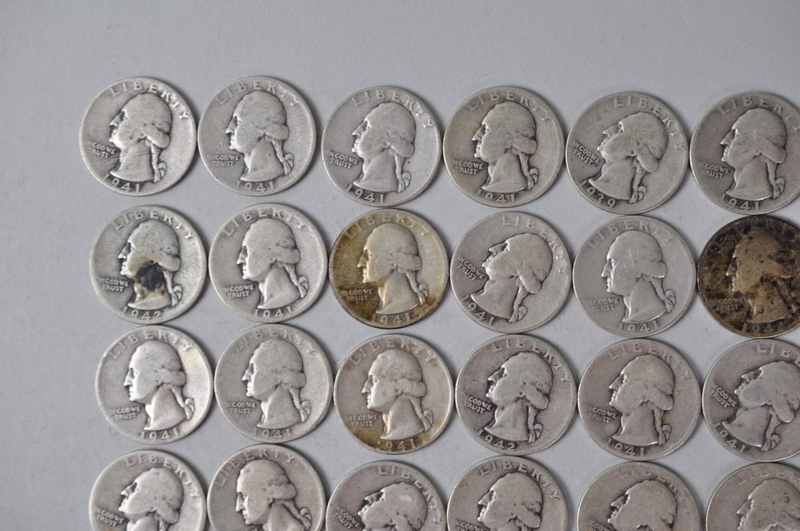 1939-1942 US Silver Quarters, photo 2 of 10
