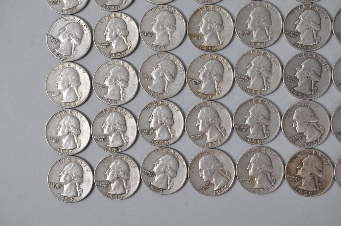 1958-1960 US Silver Quarters, photo 4 of 11