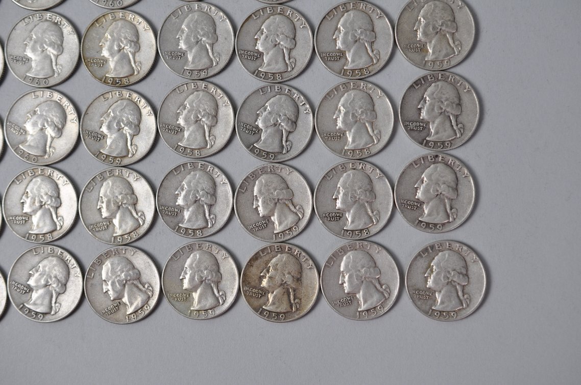 1958-1960 US Silver Quarters, photo 5 of 11
