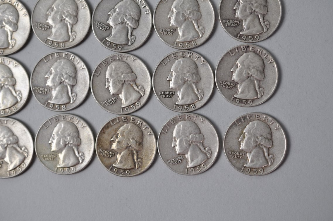 1958-1960 US Silver Quarters, photo 6 of 11