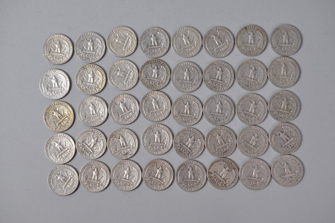 1958-1960 US Silver Quarters, photo 7 of 11