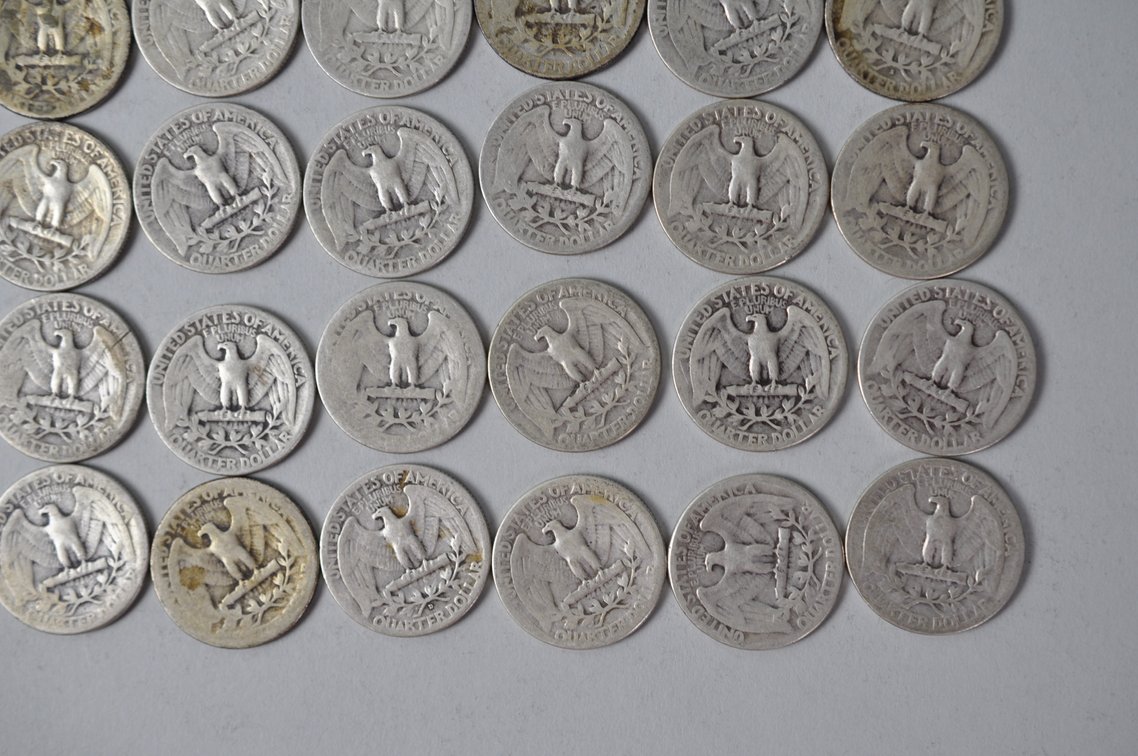 1939-1942 US Silver Quarters, photo 10 of 10