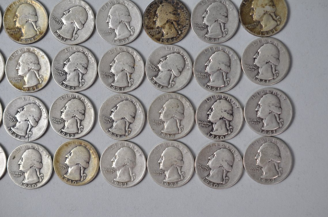 1939-1942 US Silver Quarters, photo 5 of 10