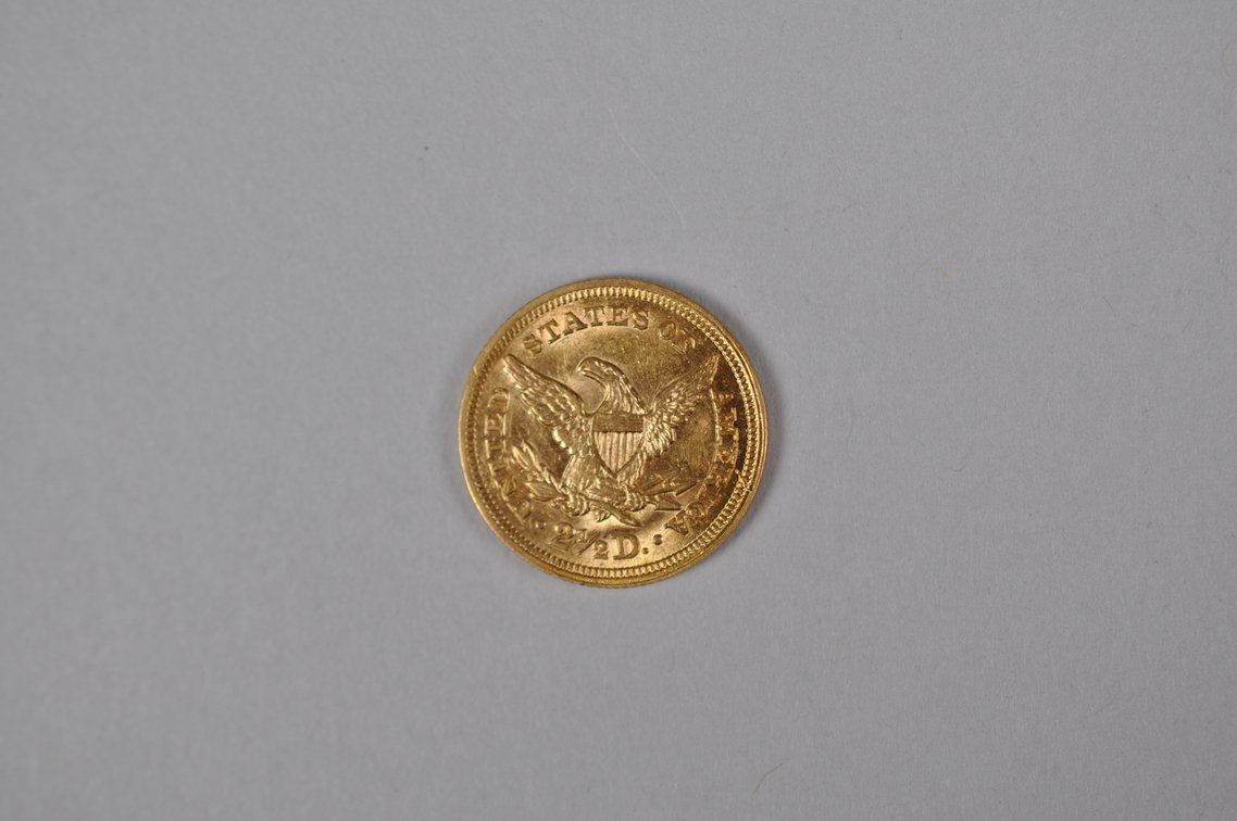 1853 Liberty Quarter Eagle Gold AU/MS, photo 7 of 8
