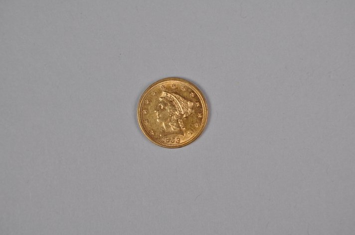 1853 Liberty Quarter Eagle Gold AU/MS