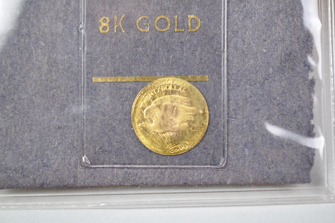 Miniature SG Double Eagle Replica Coin Struck in 8K Solid Gold, photo 4 of 5