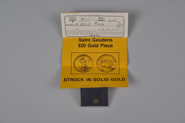 Miniature SG Double Eagle Replica Coin Struck in 8K Solid Gold