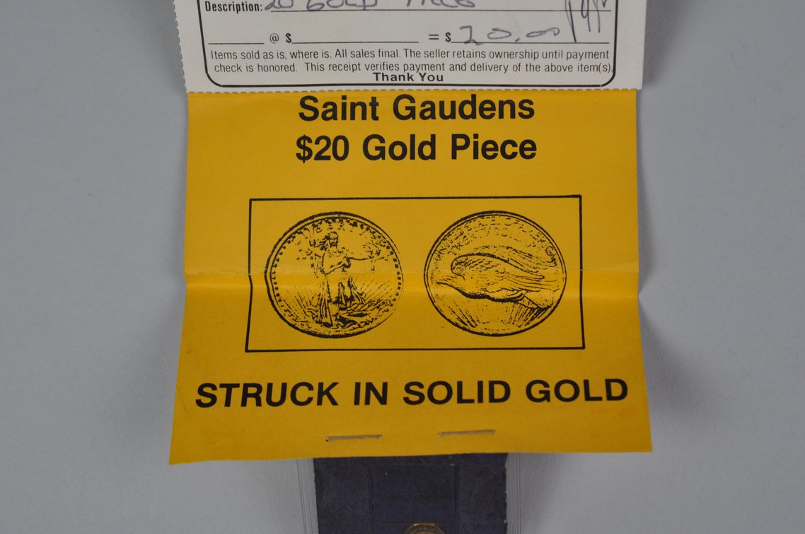 Miniature SG Double Eagle Replica Coin Struck in 8K Solid Gold, photo 2 of 5