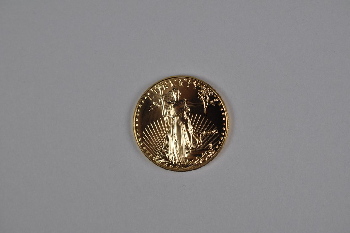 Brilliant Uncirculated Modern 1995 Gold Eagle From US Mint Tube, photo 4 of 8