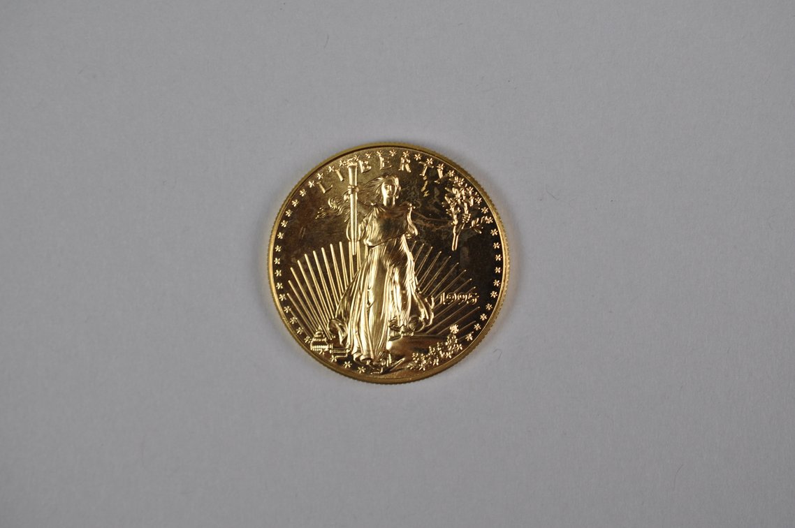 Brilliant Uncirculated Modern 1995 Gold Eagle From US Mint Tube, photo 3 of 5