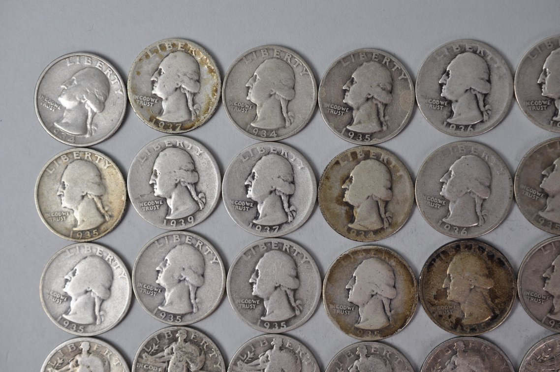 1928-1930, 1934-1937, 1939 US Silver Quarters, photo 2 of 11