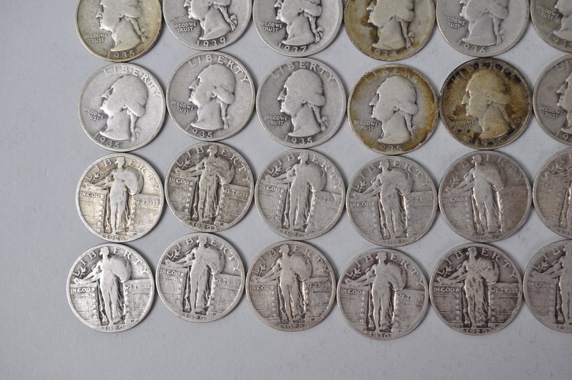 1928-1930, 1934-1937, 1939 US Silver Quarters, photo 4 of 11