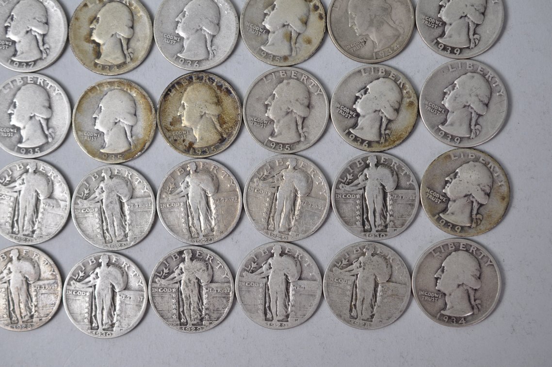 1928-1930, 1934-1937, 1939 US Silver Quarters, photo 5 of 11