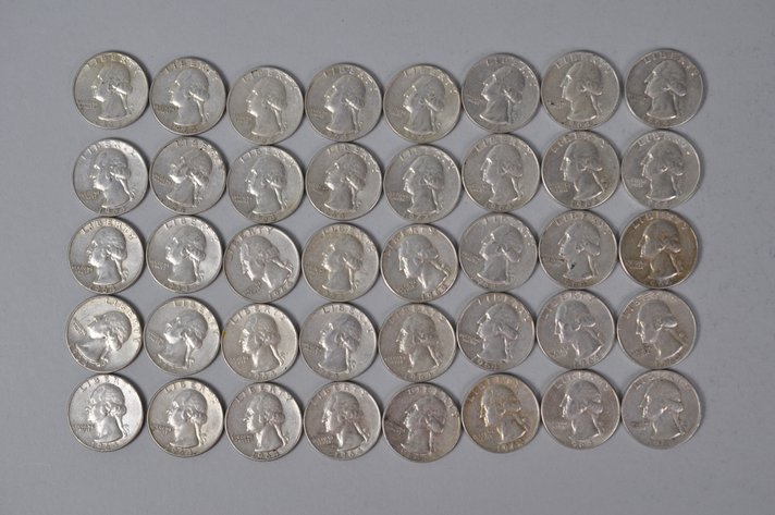 1964 US Silver Quarters