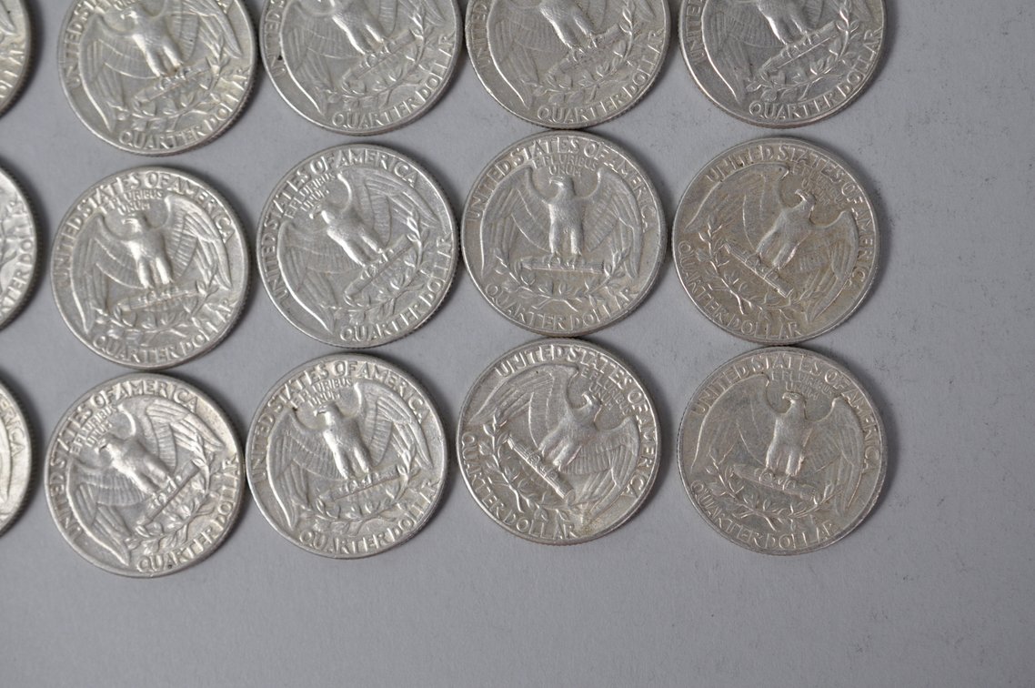 1964 US Silver Quarters, photo 11 of 11