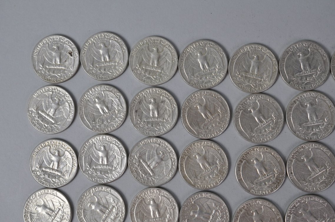 1964 US Silver Quarters, photo 7 of 11
