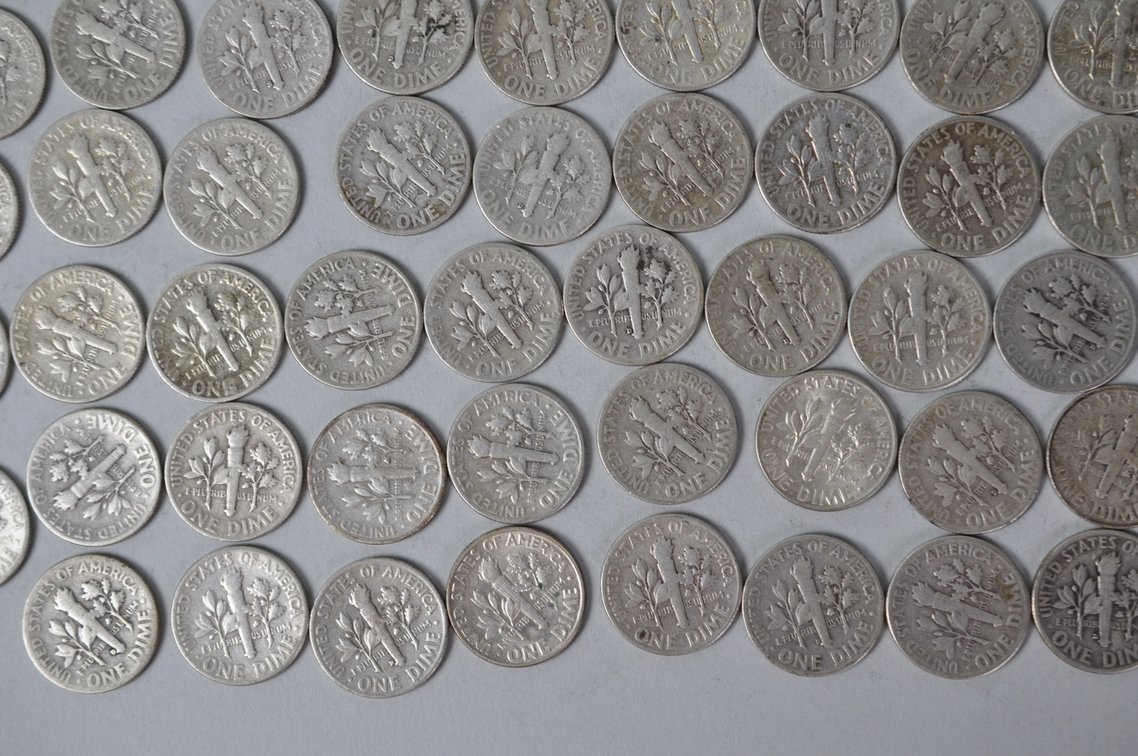 US Silver Dimes, photo 13 of 14